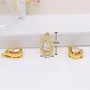Oro Verdadero 18k Col de Forma Pentagonal Microincrustaciones de Circonita Accesorios Pulsera de Mariposa Colgante DIY Collar Pendientes Colgante D103