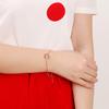 Pulsera simple creativa de cara sonriente smiley acero titanio chapado en oro 18K damas pulsera de expresión emoji joyería feliz venta al por mayor