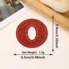 Parches bordados de letras inglesas 26 y números con lentejuelas rojas más vendidos transfronterizos con adhesivo termofusible para decoración de ropa