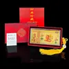 Año del Caballo Billete Conmemorativo con Lámina de Oro Moneda de la Fortuna Suerte Riqueza Dinero Seguro para Madres Buen Comienzo Regalo Zodiaco de Dibujos Animados Sobre Rojo