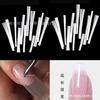 Almohadilla de papel sin fibra para extensiones de uñas, pegamento para terapia de luz, fibra de vidrio, 100 unidades