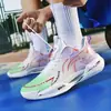 Zapatos de Baloncesto Guochao Súper Ligeros de Malla Transpirable Luminosos de Moda para Hombres y Mujeres Versátiles Amortiguación Resistentes al Desgaste Antideslizantes Zapatos Deportivos Casuales