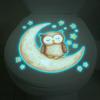 Feifan Luminoso Mg-Ym025 Dibujo Animado Búho Buenas Noches Estrella Luna Decoración Baño Inodoro Pegatina Autoadhesiva