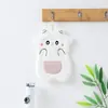 Toalla de Mano de Terciopelo de Coral para Bebés de Guardería, Toalla Pequeña Suave para Niños, Colgable, Absorbente, Paño de Limpieza para Cocina y Baño