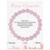 Venta Caliente de Amazon Pulsera de Perlas de Amatista de 8 mm Cuerda con Estampado Piedra Natural Cristal Ágata Pulsera de Tarjeta
