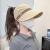 Sombreros para Mujer 2025 Nuevo Sombrero de Protección Solar Verano Lindo Sombrero de Tres Piezas Exterior Moda Estilo Coreano Sombrero de Copa Hueco Venta al por Mayor