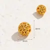 Método Antiguo Oro Rosa 18K Filigrana Hueca Cuenta de la Suerte Agujero Pasante Cuentas Sueltas Cuentas Espaciadoras Pulsera DIY Collar Accesorios de Pulsera