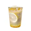 Cafetería Bebidas Frías Taza de Vidrio Transparente de Borosilicato Taza para Bebidas Frías de Café Taza Simple para Agua Café de Extracción en Frío Taza de Una Sola Capa