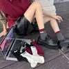 Calcetines Ancora Red de Productos Europeos de Lujo Ligero de Moda Nuevo Estilo Coreano Calcetines de Longitud Media a Juego Etiqueta de Tela Letra mm Oreja de Madera Calcetines para Mujer