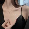 Collar entrelazado de plata de ley S925 para niñas Lujo accesible Cadena para clavícula de nicho Nuevo estilo 2024