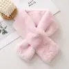 Novo Cachecol de Pelúcia Espesso de Coelho Costurado Desenho Animado Fofo Infantil para Meninos e Meninas Cobertura de Pescoço para Bebê