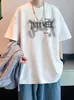 Camiseta Masculina de Manga Curta Estilo High Street Americano Verão Nova Moda Marca Design Solta e Fresca Casual Gola Redonda Roupa Masculina