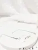 Óculos de Titânio Puro Fashionáveis Vancl Life 3499 Sem Aro com Borda Lapidada em Diamante para Mulheres, Podem Ser Equipados com Proteção contra Luz Azul