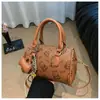 Bolsa de Travesseiro de Alta Qualidade Transfronteiriça Feminina 2026 Nova Estampa de Desenho Animado Versátil Bolsa de Mão Bolsa de Ombro Bolsa Transversal Bolsa Boston