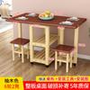 Mesa de Jantar Retrátil para Apartamento Pequeno Nova Mesa de Jantar Dobrável Mesa de Jantar Simples Mesa de Jantar para Aluguel de Casa Madeira Maciça Parede