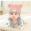 Toucas de Bebê para Outono e Inverno, Toucas Pequenas para Bebês de um Mês para Sair, Toucas de Lã Quentes para Bebês, Toucas Fetais de Tricô com Proteção para as Orelhas
