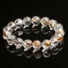 Pulsera de Diamante Natural Brillante Anillo de Piedra Biliar de la Suerte de Cristal Simbiótico Negro y Amarillo de Alta Calidad Venta al por Mayor de Cristal Ke Tang Donghai