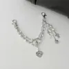 Colgante de bolsa con forma de corazón de perla popular transfronterizo europeo y americano, accesorio de llavero personalizado de moda estilo Ins creativo