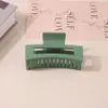 Pinza para el Cabello Mate Transfronteriza Tipo Pinza de Tiburón con Acabado de Alta Gama, Pinza de Garra Rectangular Simple de 13 cm, Tamaño Grande para Cabello Grueso, Accesorio para el Cabello para Mujer
