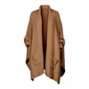 Venta Caliente Transfronteriza Manta Chal con Abertura de Medio Terciopelo Pijama de Medio Terciopelo para Mujer Ropa de Casa Ropa de Abrigo Multifuncional Otoño/Invierno