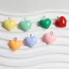 Aretes de árbol de Navidad brillantes de macarrón de dibujos animados para hacer tú mismo, accesorios de resina para teléfono y mochila, accesorios pequeños, colgantes para llavero