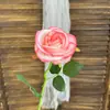 Rosa de Simulación Tallo Único Rosa Redonda Cascada de Flores Pared de Flores Arreglo Floral Flor Artificial Flor de Boda Flor Falsa Fila de Flores en el Suelo