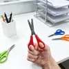 Tijeras con Marcas de Escala, Tijeras de Manualidades para Estudiantes, Tijeras Pequeñas Mini de Plástico con Punta Redonda de Seguridad para Niños del Hogar