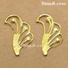 Material de Pieza Pequeña de Flor DIY Tocado de Vestido de la Dinastía Han Pasador para el Cabello Tenedor para el Cabello 26mm Pieza de Flor Cola de Fénix Pieza de Flor de Pavo Real
