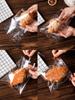 Saco de embalagem para pão baggo torrada rosquinha caixa de vedação autoadesiva separada descartável transparente embalagem para assar pequeno
