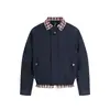 Jaqueta Blazer Xadrez Costurado Estilo Retrô Americano Falsa Duas Peças para Homens e Mulheres Nova Marca de Moda Jaqueta Bomber Cleanfit
