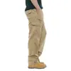Pantalones de trabajo casuales para hombre para comercio transfronterizo, cintura elástica, talla grande, multibolsillos, corte holgado, pantalones largos para sitios de construcción