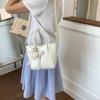 Bolsa de Mão Estilo Coreano Moda Simples Formato de Balde para Mulheres Moda Verão 2025 Versátil Casual para o Dia a Dia Bolsa de Ombro Transversal