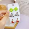 Pendientes de marca variada lote mixto color de baño diamante circonita pendientes de aguja de plata pendientes simples de temperamento para mujer venta al por mayor