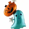 Variedade de balão de alumínio de Halloween decoração de festa de Halloween cabeça de abóbora fantasma morcego gato preto layout de balão