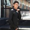 Otoño e Invierno para Hombre de Secado Rápido Transpirable Manga Larga Cuello Medio Cierre Fitness Running Entrenamiento Deportivo Top