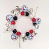 Pulseras de Cuentas de Equipo de la Liga Este de la MLB Philadelphia Phillies Mets Blue Jays Orioles Nationals Pulseras para Fans