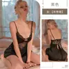 Kamai Xue Conjunto de Pijama Sexy Puro Desejo Renda Camisola Camisola Fofa Malha Costurada Cetim Confortável 1907