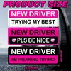 Novo Produto Transfronteiriço, Estágio para Motorista Iniciante Adesivo Magnético Refletivo Adesivo de Para-choque DIY Gratuito Padrão Adesivo