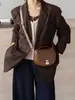 Bolsa Sela Vintage 2025 Nova Tendência Design de Nicho Feminina Transversal Ombro Moda High-End Bolsa Versátil