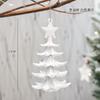 Navidad Navidad purpurina colgante de árbol de Navidad tacones altos blancos alce copo de nieve estrella piña decoración navideña