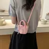 Bolsa de Mão Elegante e Simples, Bolsa Saco Estilo Coreano para Mulheres, Bolsa Transversal Fofa com Laço, Bolsa de Ombro para Mulheres