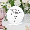 BT307 tarjeta de mesa redonda acrílica en blanco transfronteriza número de mesa para boda tarjeta de mesa DIY tarjeta de asiento personalizada