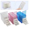 Caja de Almacenamiento de Extensiones de Pestañas Acrílica de 5 Capas, Caja de Almacenamiento con Forma de Flor de Camelia, Caja de Almacenamiento de Escritorio para Extensiones de Pestañas Individuales