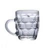 Taza de Cerveza Creativa de Vidrio Transparente Taza de Piña con Asa Copa de Vino Engrosada Copa de Cerveza de Barril Taza de Té Resistente al Calor Paquete de 6