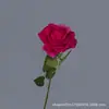 Flor Artificial Rosa Redonda de Cabeça Única Rosa de Seda Adereços para Cenário de Casamento Decoração de Vitrine de Shopping Entrega Direta da Fábrica