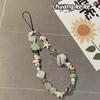 Cadena colgante para cámara CCD de estilo fresco de verano, ideal para hacer tú mismo, con cuentas de concha para colgar en la muñeca y el teléfono móvil.