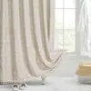 5 Cortinas de Chuveiro Jacquard de Linho à Prova d'Água e Anti-Mofo Transfronteiriças, Cortinas de Banheiro Frescas e Simples, Cortinas Divisórias para o Banheiro