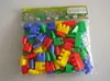 Blocos de Montar de Mesa para Jardim de Infância Parafusos Bloco de Montar Parafusos Bloco de Montar Combinando Flocos de Neve Contas Balas Inseridas Parafusos Plásticos Blocos de Montar