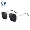 Defeng 11005 gafas de sol polarizadas gafas de sol para hombre 2020 nuevo doble elegante chapado calidad acero inoxidable doble puente