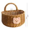 Cesta de malha nórdica Kens para cozinha, gengibre, alho, cesta de armazenamento, vintage, de parede, cesta pequena portátil para flores, utensílios de cozinha, cesta suspensa